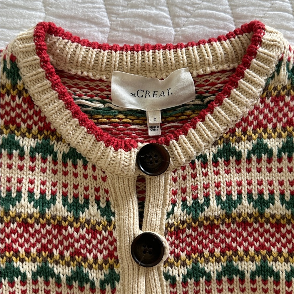 THE GREAT. Ornament Cardigan - Picture 3 of 5